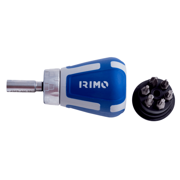 Portapuntas a carraca Stubby de 1/4" con 6 puntas dobles