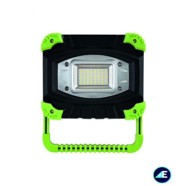 PROYECTOR LED 20W 1600lm 6000K IP54 C/BATERIA REC.