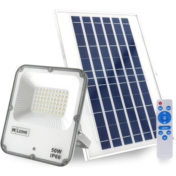 Proyector LED Con Placa Solar Venecia 50W Con Mando A Distancia
