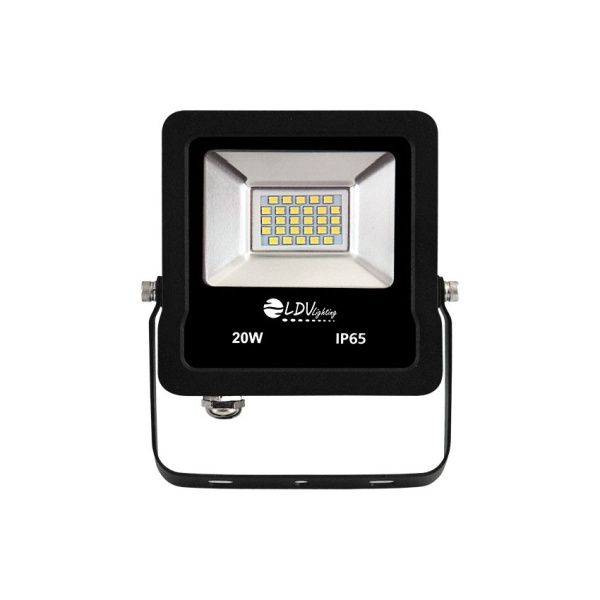 Proyector Led Negro 20W 6000K Luz Blanca