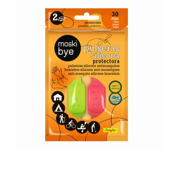 Pulsera silicona protectora antimosquitos (2u)- Flower