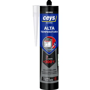 Silicona alta temperatura Negro Ceys
