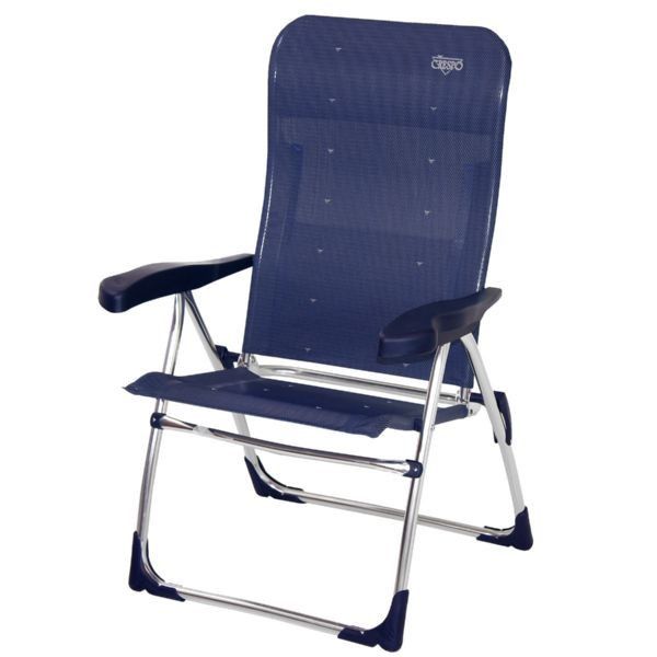 Silla playa 7 posiciones Multifibra de aluminio azul oscuro- Crespo