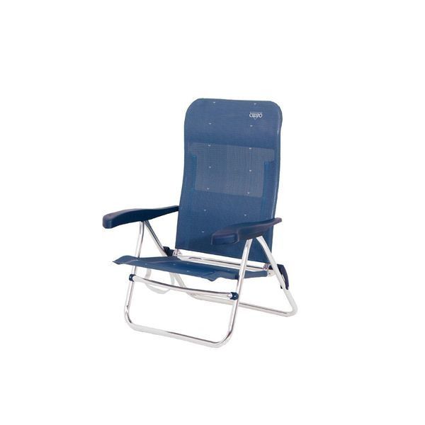 Silla Playa Baja Multifibra Inclinable 7 posiciones  Azul-Crespo
