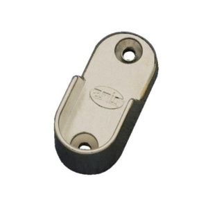 Soporte tubo 7-30x15 aluminio niquelado 2154