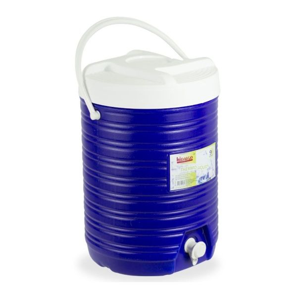 Termo Hidalgo para Líquidos 9l Azul - Medida 24cm X 35cm - Alto Rendimiento - Ultratérmico