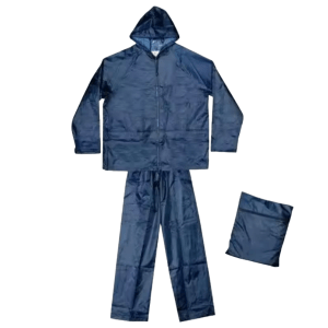 Traje impermeable poliéster azul