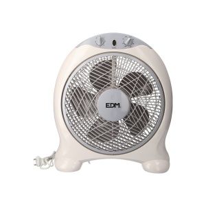 Ventilador box fan 45W Ø30,5cm 38,5 x 13 x 46cm Blanco/Gris