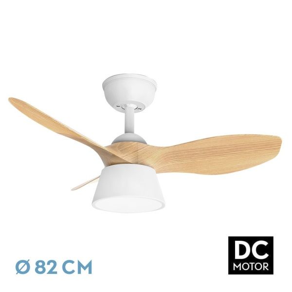 VENTILADOR DC CUBICO 36W 2680LM BLAN/HAYA 3 ASPAS