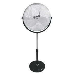 Ventilador de pie industrial 120W Ø50cm altura regulable 119-148 cm Cromado/Negro