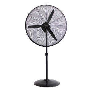 Ventilador de pie industrial 180W Ø60cm altura regulable 117-156 cm Negro