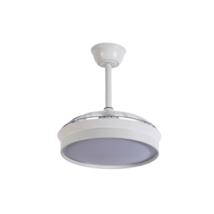 Ventilador de techo aspas retráctiles Blanco/Gris Paris