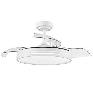 Ventilador techo aspas desplegables 48W Micenas Niquel