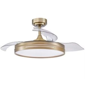 Ventilador techo aspas desplegables 72W Micenas Cuero