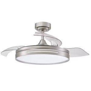 Ventilador techo aspas desplegables 72W Micenas niquel