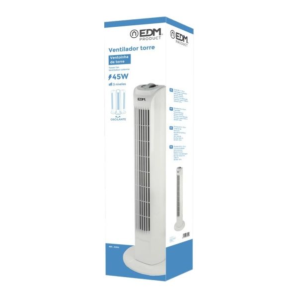 Ventilador Torre Blanco 45W EDM