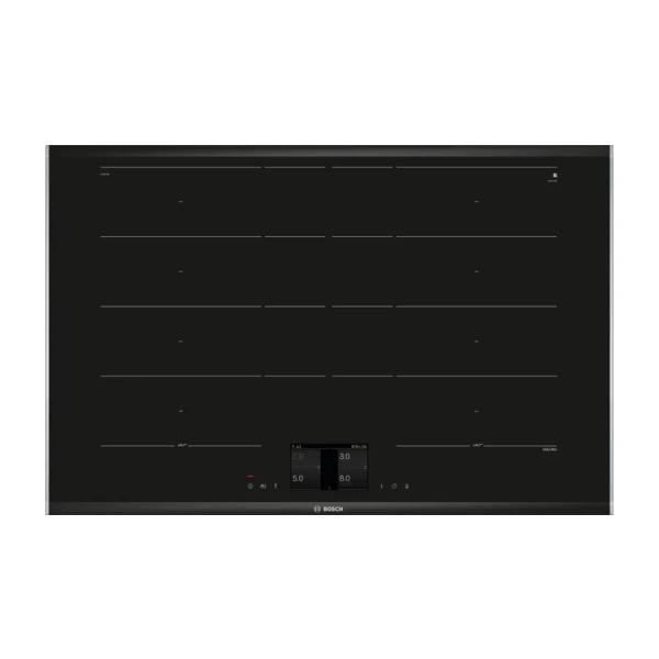Placa de inducción Bosch PXY875KW1E , 80 cm , Negro , con perfiles