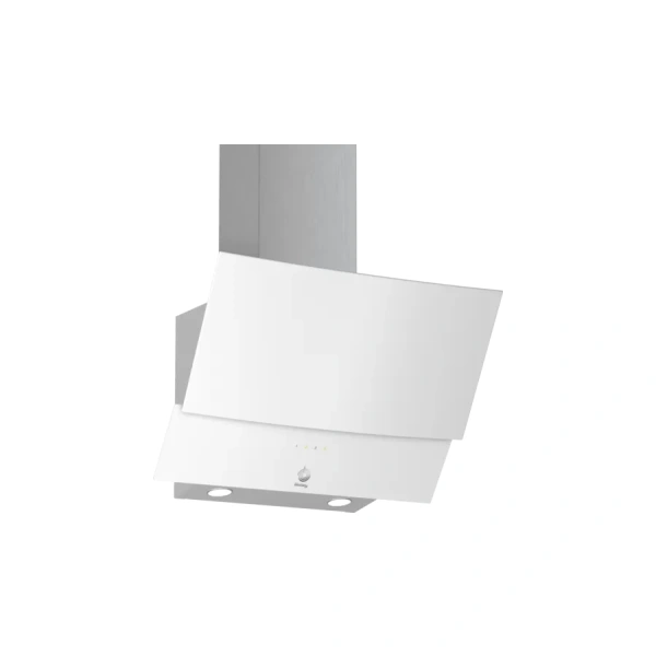 Campana decorativa de pared inclinada Balay 3BC585GB, 80 cm, Cristal blanco
