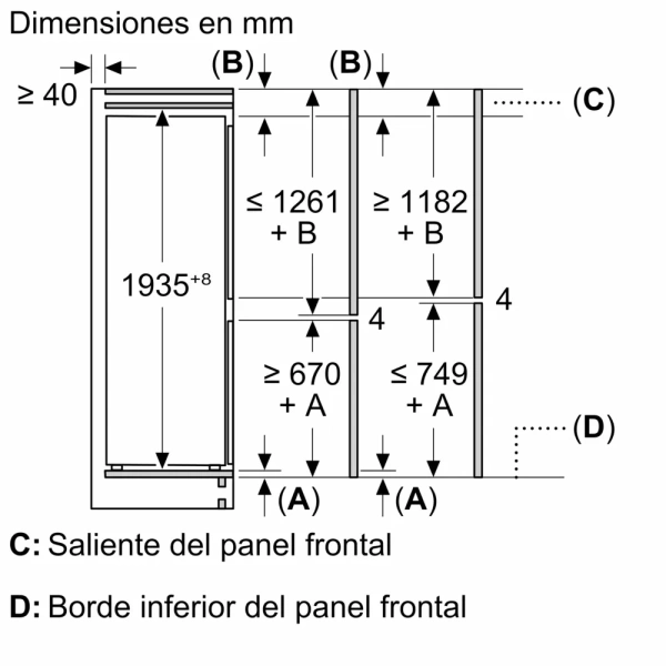 iQ300, Frigorífico combi integrable, 193.5 x 69.1 cm KB96NVSE0 - Imagen 6