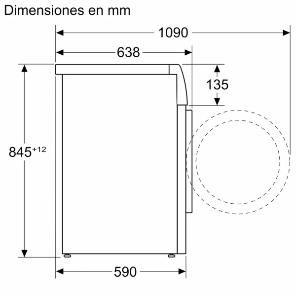 Lavadora Siemens frontal iQ700 10 kg 1400 r.p.m. WG54B2A1ES - Imagen 7