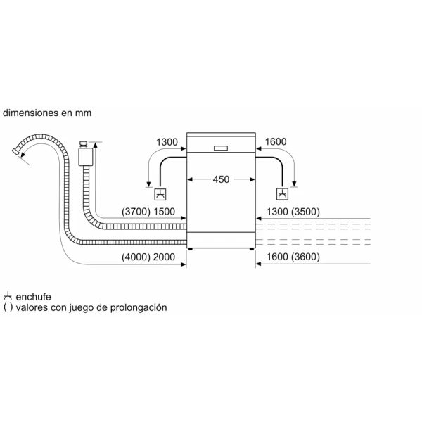 Bosch-Lavavajillas de libre instalación, 45 cm, Acero antihuellas,Serie 2, SPS2HKI58E - Imagen 2