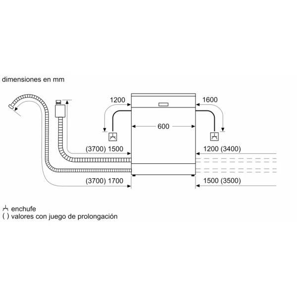 Bosch- Lavavajillas de libre instalación, 60 cm, Acero antihuellas,SMS4ECI28E - Imagen 2