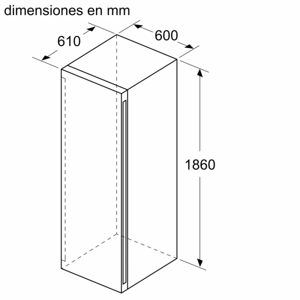 Bosch-Vinoteca con puerta de cristal , 186 x 60 cm,Serie 6, KWK36ABGA - Imagen 3
