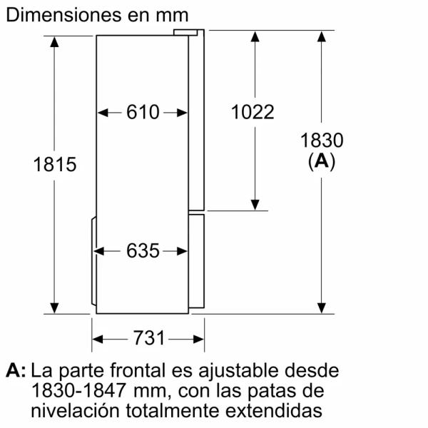 Bosch-Multipuerta, 183 x 90.5 cm, Acero negro antihuellas, Total NoFrost,Serie 6, KFI96AXEA - Imagen 3