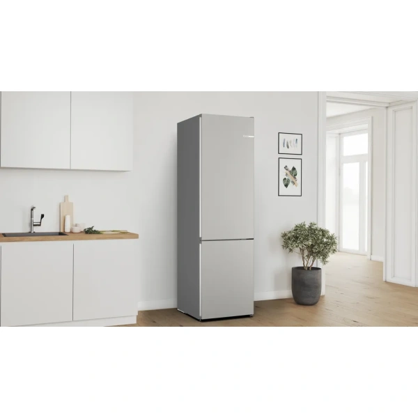 Bosch- Frigorífico combinado de libre instalación, 203 x 60 cm, Acero antihuellas, Total NoFrost,Serie 4,KGN392ICF