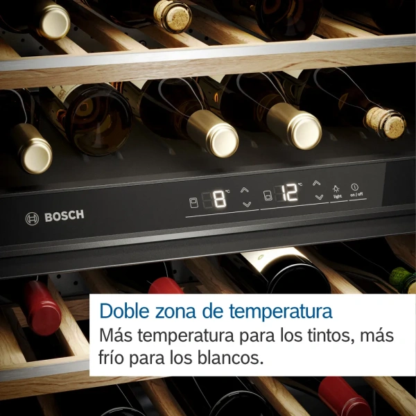 Bosch-Vinoteca con puerta de cristal , 186 x 60 cm,Serie 6, KWK36ABGA - Imagen 4
