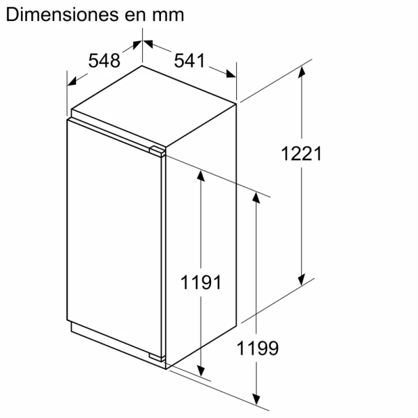 Bosch-Frigorífico integrable, 122.1 x 54.1 cm, Puerta fija,Serie 4, KIR41VFE0 - Imagen 4