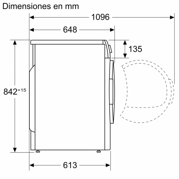 Bosch-Secadora con bomba de calor, 9 kg, Blanco,Serie 6, WQG245D1ES - Imagen 3