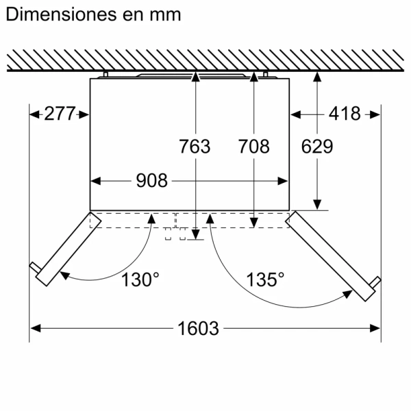 Bosch-Frigorífico americano, 178.7 x 90.8 cm, Acero antihuellas, Total NoFrost,Serie 6, KAD93AIEP - Imagen 3