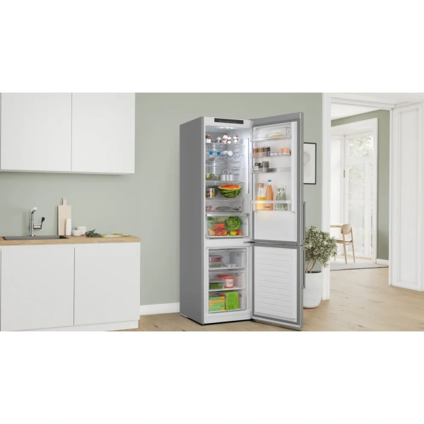Bosch-Frigorífico combinado de libre instalación, 203 x 60 cm, Acero antihuellas, Total NoFrost,Serie 6, KGN39AIAU - Imagen 10