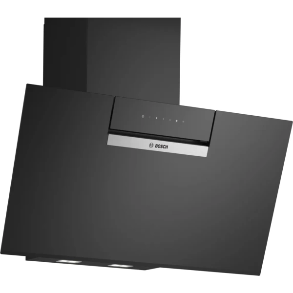 Bosch- Campana decorativa de pared, 80 cm, Cristal negro,Serie 4,DWK87FN60