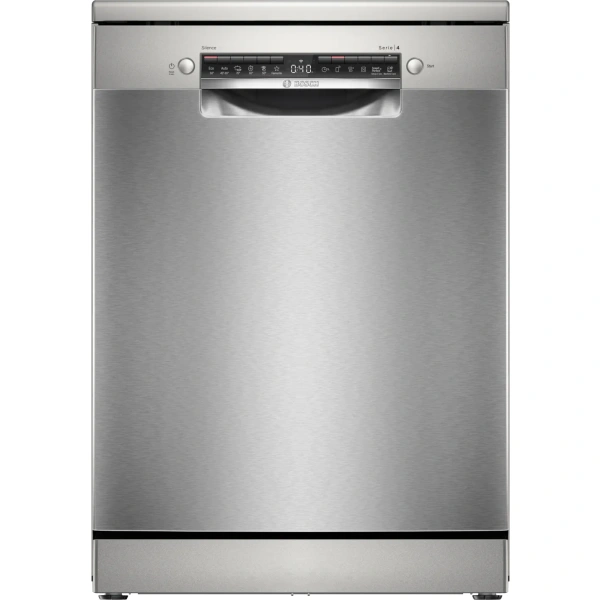 Bosch- Lavavajillas de libre instalación, 60 cm, Acero antihuellas,Serie 4,SMS4HMI07E