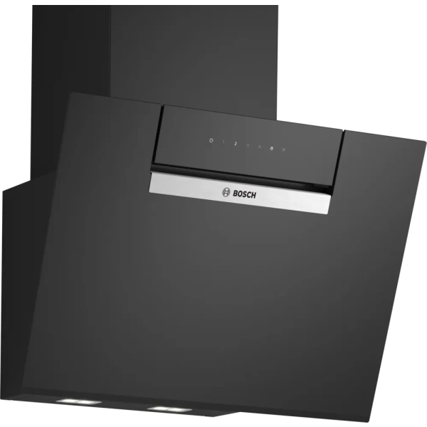Bosch-Campana decorativa de pared, 60 cm, Cristal negro, Negro,Serie 4, DWK67FN60