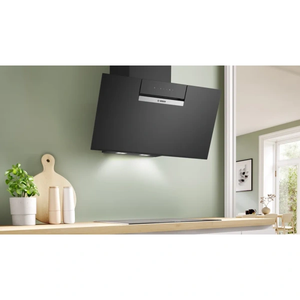 Bosch- Campana decorativa de pared, 80 cm, Cristal negro,Serie 4,DWK87FN60 - Imagen 12