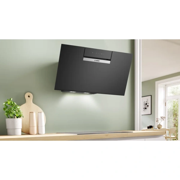 Bosch- Campana decorativa de pared, 80 cm, Cristal negro,Serie 4,DWK87FN60 - Imagen 11