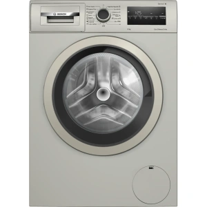Bosch- Lavadora de carga frontal, 8 kg, 1200 r.p.m., Acero mate antihuellas,Serie 4,WAN2428XES