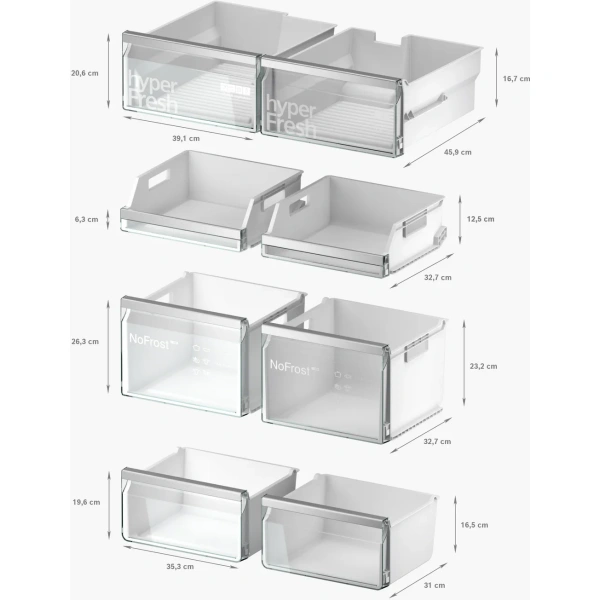 Frigorífico Siemens Combinado Multipuerta Acero Negro iQ500 KF96DAXEA - Imagen 4
