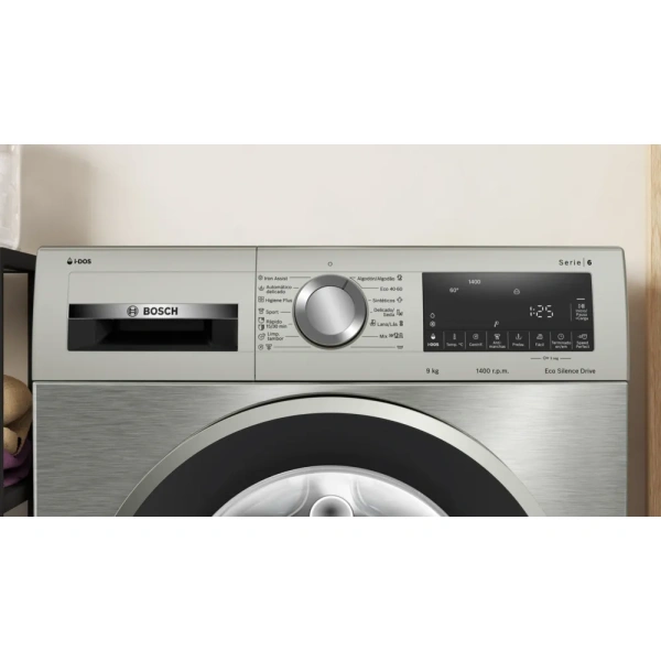 Bosch-Lavadora de carga frontal, 9 kg, 1400 r.p.m., Acero inoxidable,Serie 6, WGG244FAES - Imagen 13