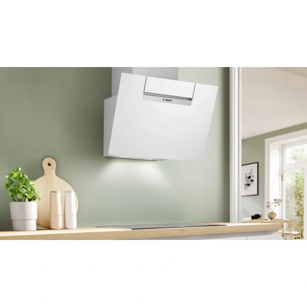 Bosch- Campana decorativa de pared, 60 cm, Cristal blanco, Cristal blanco,Serie 4,DWK67FN20 - Imagen 12