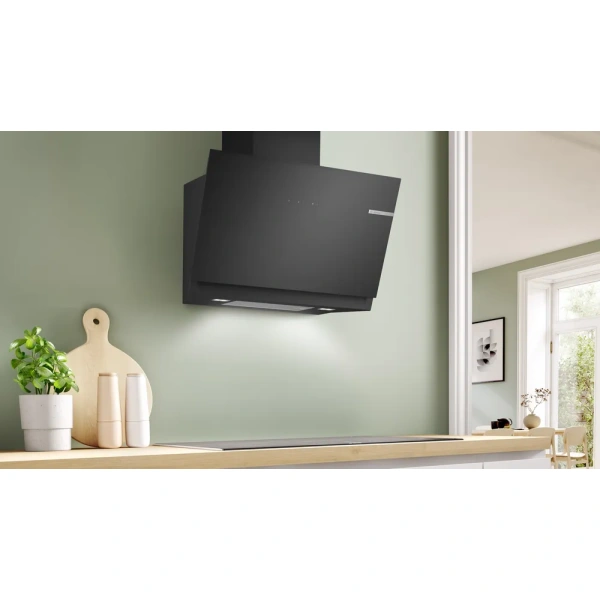 Bosch- Campana decorativa de pared, 80 cm, Cristal negro, Negro,Serie 6,DWK81AN60 - Imagen 13