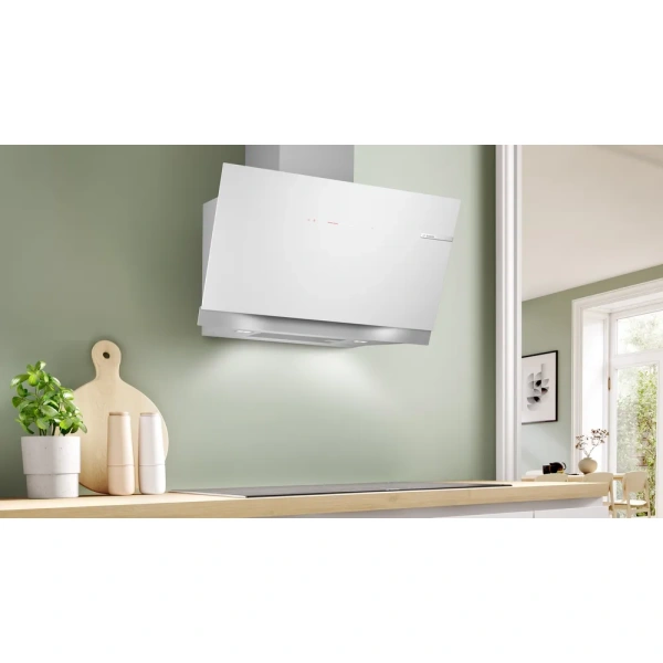 Bosch-Campana decorativa de pared, 90 cm, Cristal blanco, Cristal blanco,Serie 8, DWK91LT20 - Imagen 14