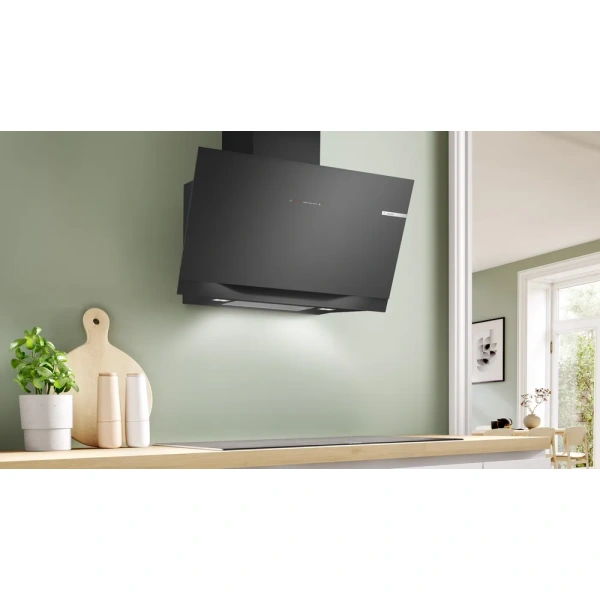 Bosch- Campana decorativa de pared, 90 cm, Cristal negro, Negro,Serie 8,DWK91LT60 - Imagen 14
