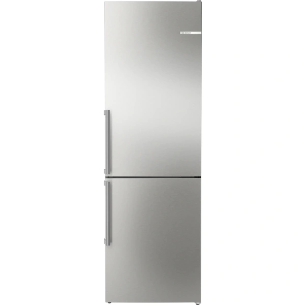 Bosch- Frigorífico combinado de libre instalación, 186 x 60 cm, Acero antihuellas, Total NoFrost,Serie 4,KGN36VIBT