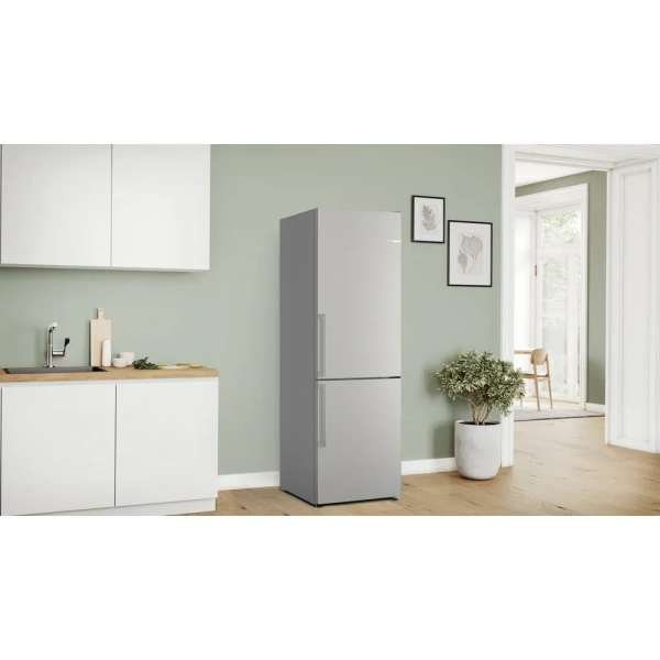 Bosch- Frigorífico combinado de libre instalación, 186 x 60 cm, Acero antihuellas, Total NoFrost,Serie 4,KGN36VIBT - Imagen 12