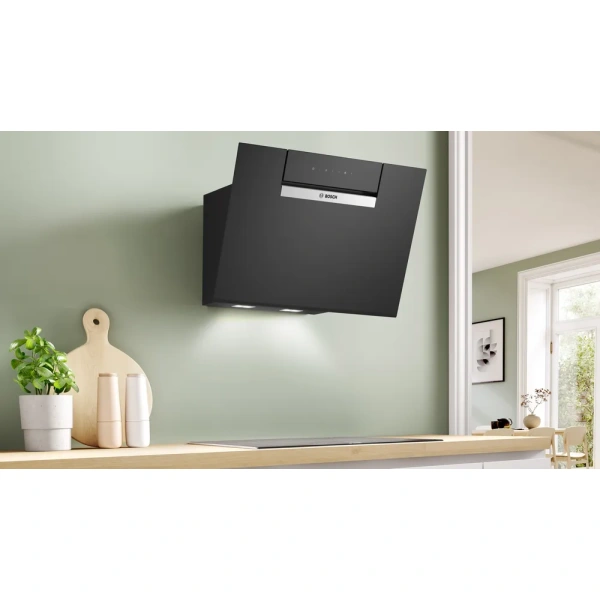 Bosch-Campana decorativa de pared, 60 cm, Cristal negro, Negro,Serie 4, DWK67FN60 - Imagen 11