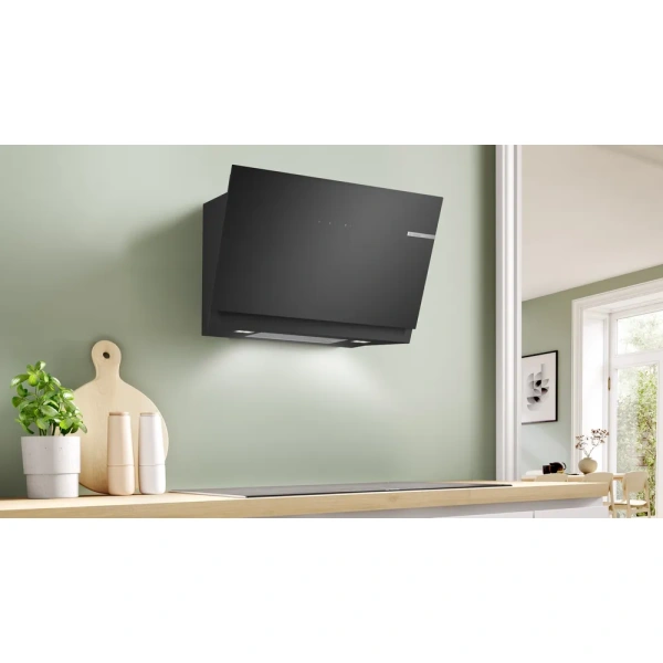 Bosch- Campana decorativa de pared, 80 cm, Cristal negro, Negro,Serie 6,DWK81AN60 - Imagen 12